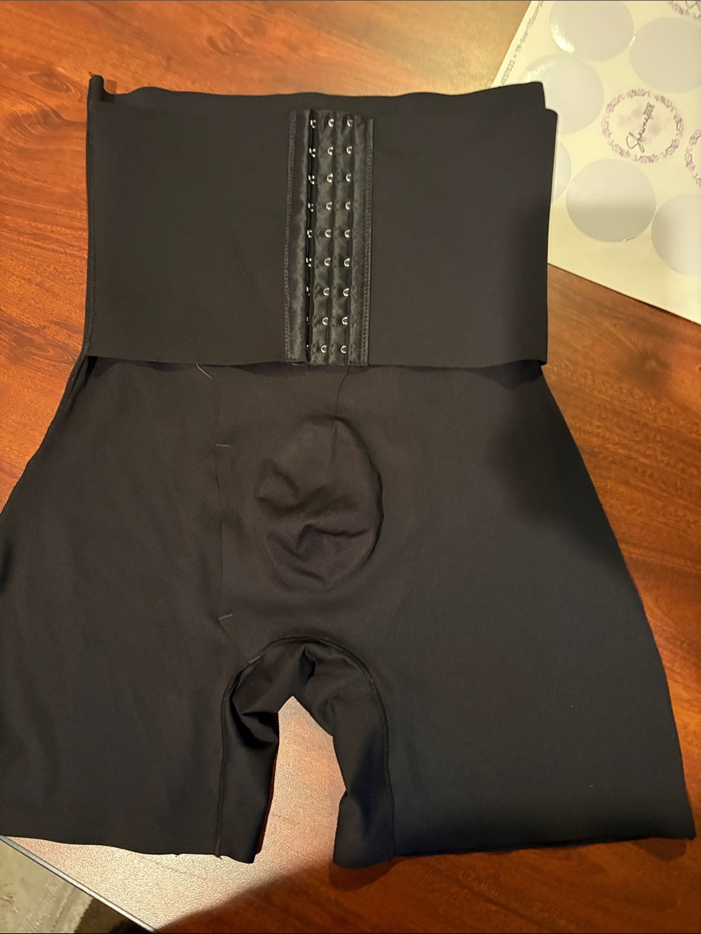 High-Waist Black mens One-Piece Shapewear